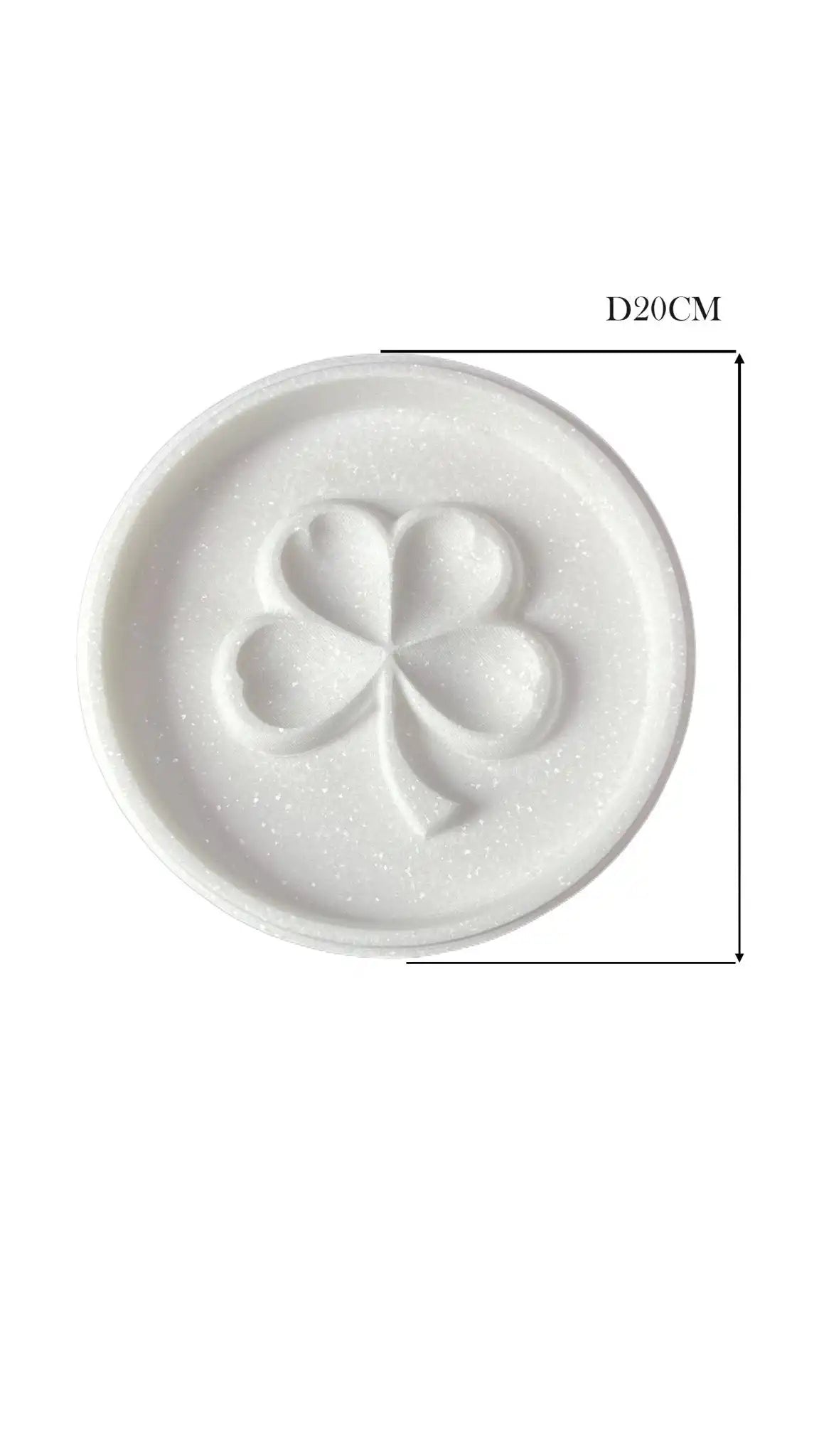 Lucky clover marble tray with intricate four-leaf clover design