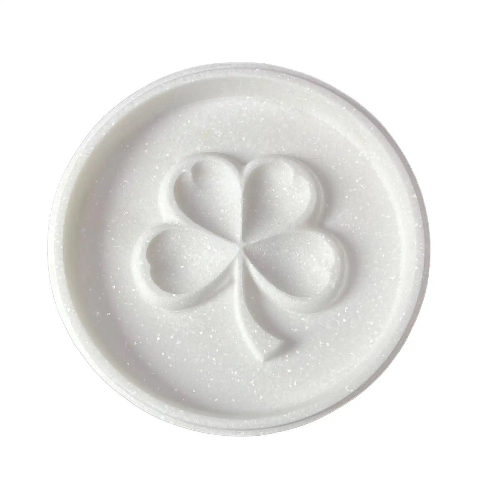 Lucky clover marble tray with intricate four-leaf clover design