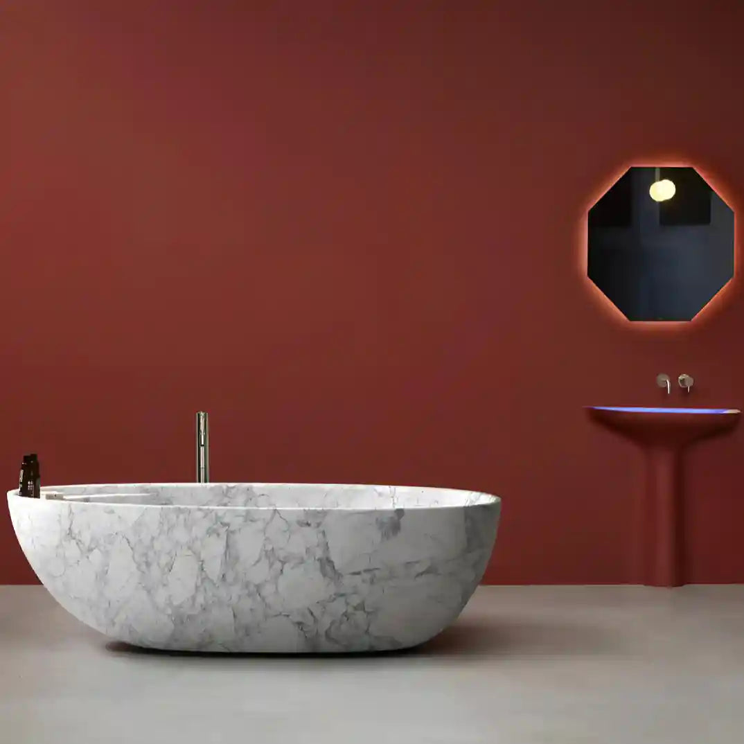 Luxurious Custom Marble Bathtub in Various Colors and Shapes