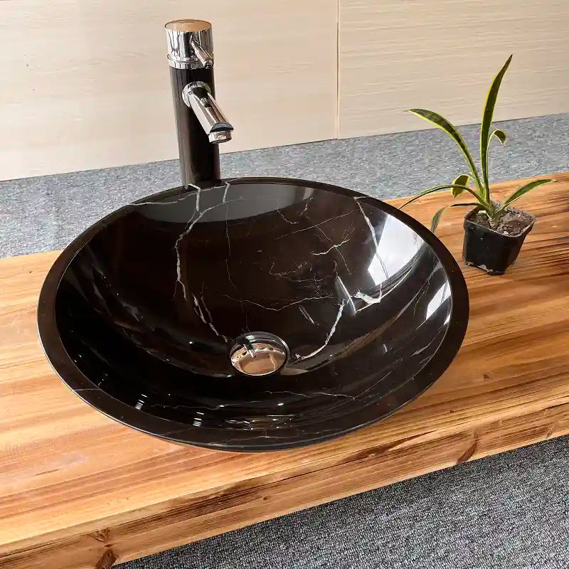 Round Marble Sink with custom options available.