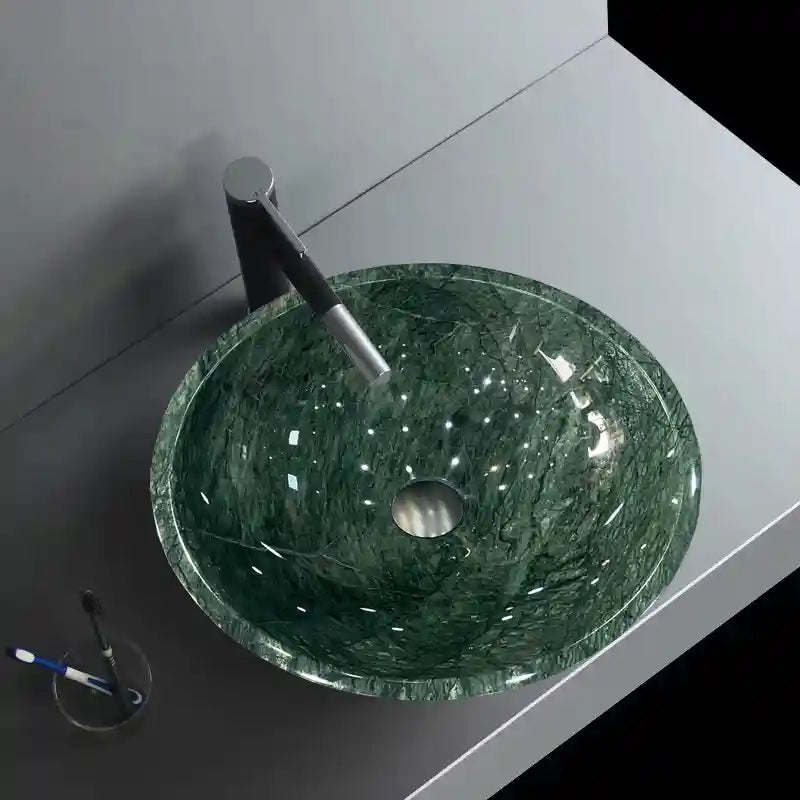 Round Marble Sink with custom options available.