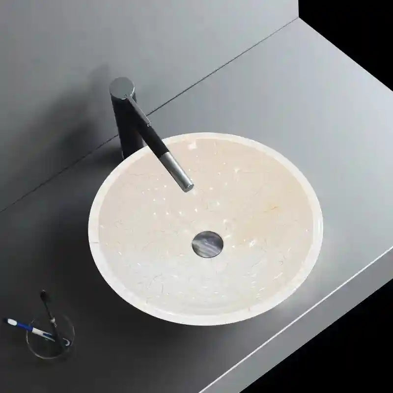 Round Marble Sink with custom options available.