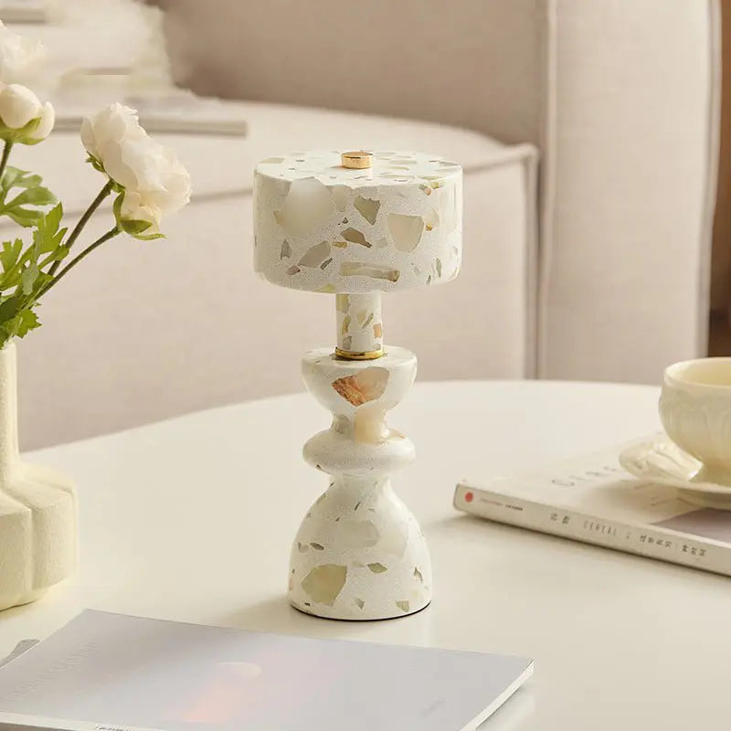 Elegant Marble Table Lamp - Modern Home Decor USB-C Charging