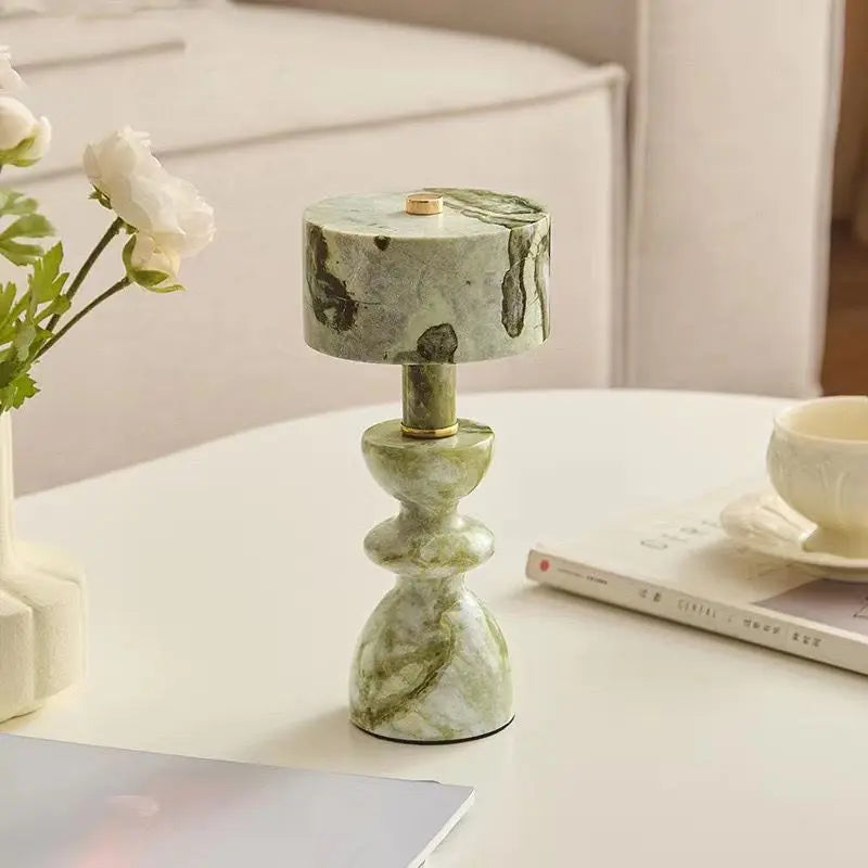 Elegant Marble Table Lamp - Modern Home Decor USB-C Charging