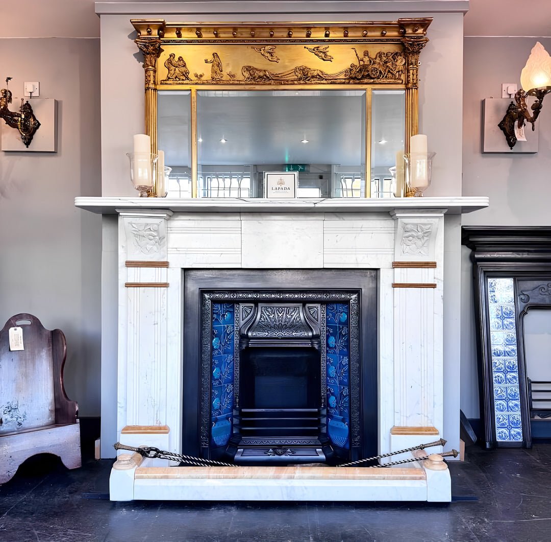 [Custom] Marble Fireplace - Bespoke Design - Luxury Home Decor
